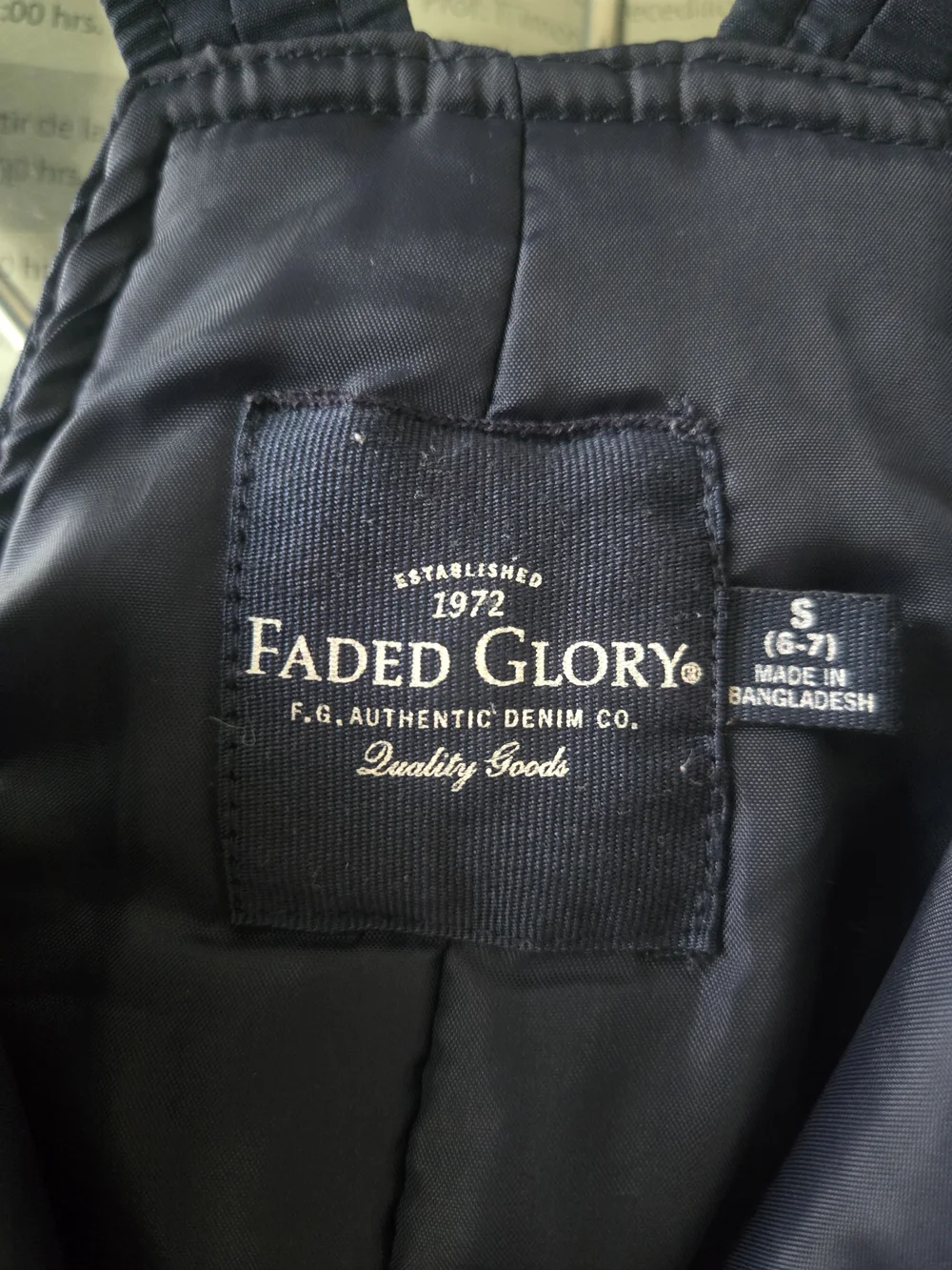 Faded Glory Navy Blue Kids Insulated Snow Bib